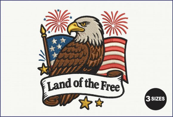 4th of July Land of the Free Embroidery Review