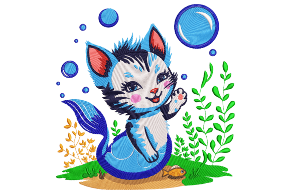 Adorable Mer-Kitty Adventure: A Designer’s Review for Apparel Embroidery