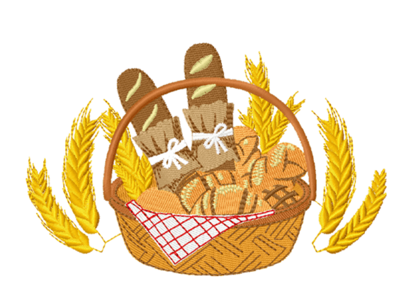 Bread Basket: A Versatile Embroidery Design for Small Business Branding