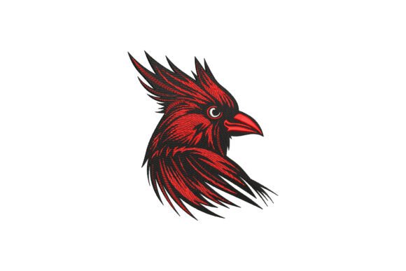 Cardinal Bird Head: A Charming Addition to Boutique Apparel Embroidery Projects
