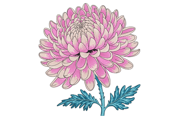 Chrysanthemum Blossom: A Seasonal Embroidery Gem