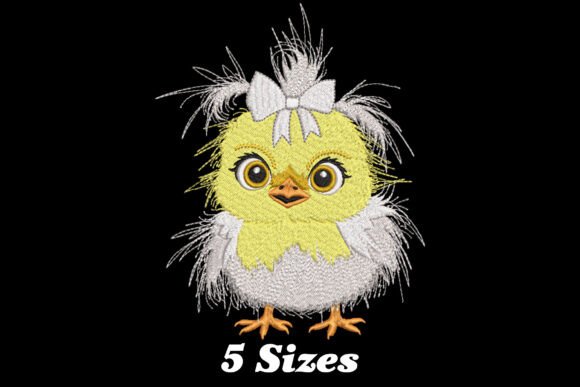 Crazy Baby Chick: A Charming Embroidery Design for Handmade Gifts
