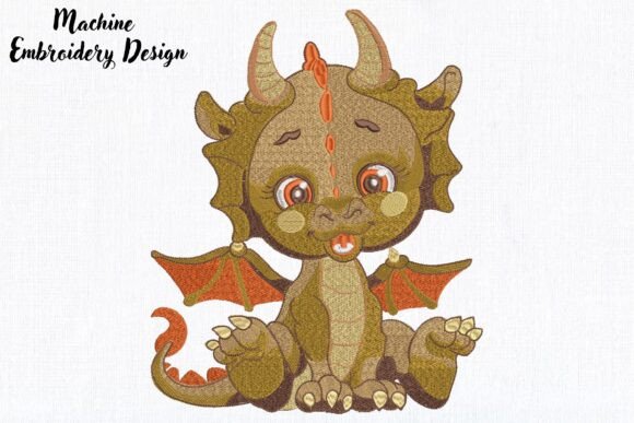 Cute Cartoon Baby Dragon