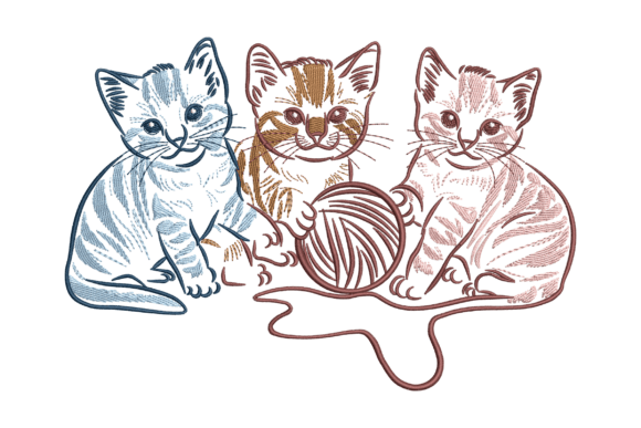 Cute Playful Kittens Embroidery Design Review
