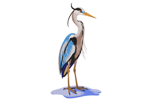 Great Blue Heron: A Thoughtful Embroidery Design for Personalized Gifts