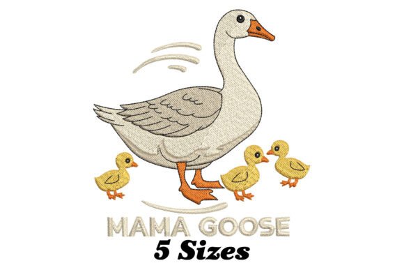 Mama Goose: A Playful Embroidery Design for Small Business Branding